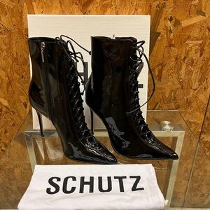 SCHUTZ Black High Stiletto Heeled Boots